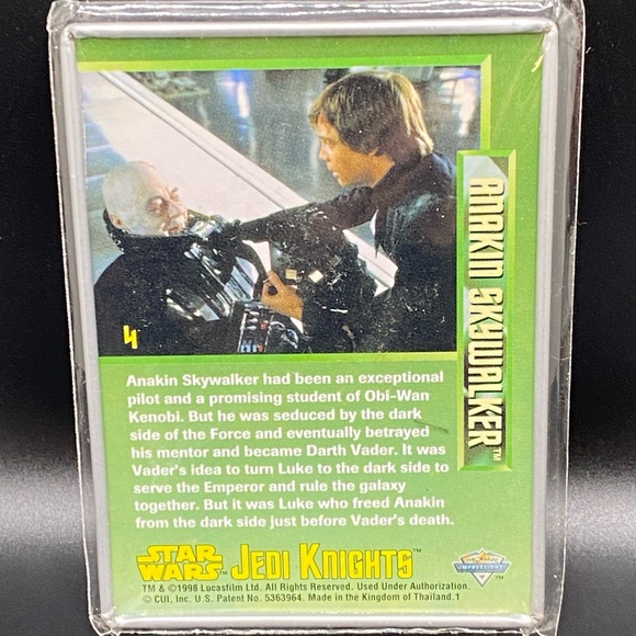 1998 Star Wars Jedi Knights Metal Cards-Metallic Impressions Set of 4 Cards - Picture 6 of 7
